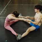 Detail of stretching exercise